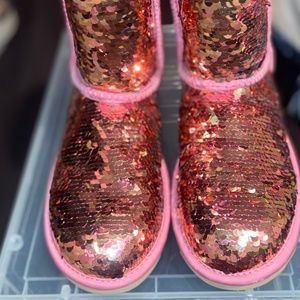 Pink Ugg Sequin boots